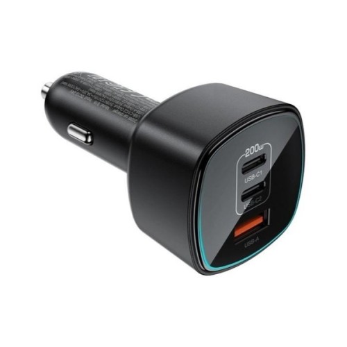 Зарядний пристрій Acefast 2xUSB-C + 1xUSB 200W car adapter (6974316285953)