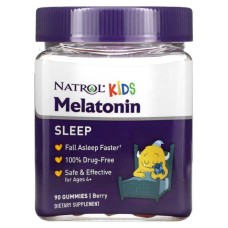 Амінокислота Natrol Мелатонін для дітей віком від 4 років, 1 мг, смак ягід, Melatonin, Ages 4+, (NTL07530)