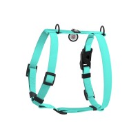 Шлея для собак WAUDOG Magnet анатомічна Н-подібна з QR-паспортом, магнітна пряжка-фастекс S тіффані (262227)