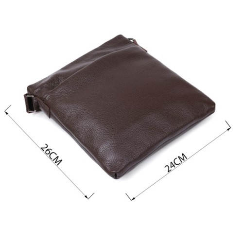 Сумка Shvigel Шкіряна через плече Коричнева (11601)