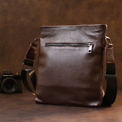 Сумка Shvigel Шкіряна через плече Коричнева (11601)