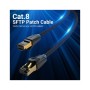 Патч-корд 1м, S/FTP cat 8 RJ-45 COPPER black Vention (IKGBF)