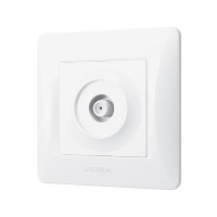 ТВ розетка Videx BINERA SAT одинарна супутникова біла