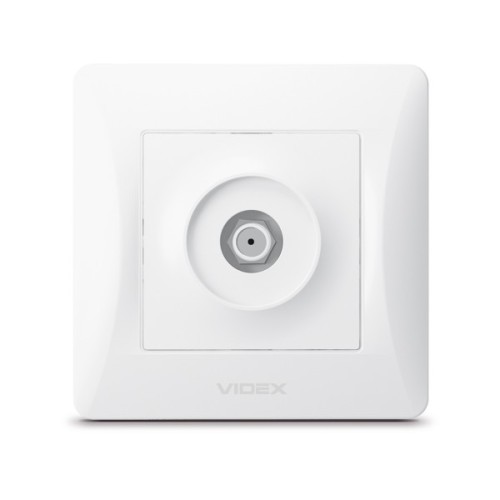ТВ розетка Videx BINERA SAT одинарна супутникова біла