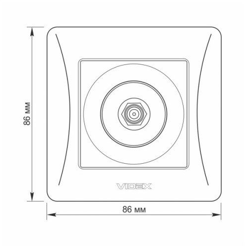 ТВ розетка Videx BINERA SAT одинарна супутникова біла