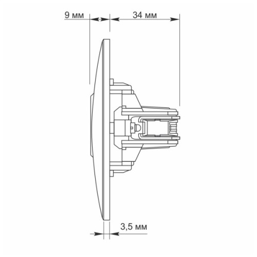 ТВ розетка Videx BINERA SAT одинарна супутникова біла