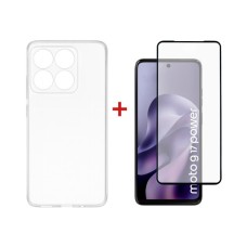 Чохол до мобільного телефона Dengos TPU Cover + Glass Motorola G17 / G17 Power Transparent (DG-KM-200)
