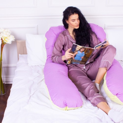 Подушка MirSon для вагітних і відпочинку Naturale Line №8003 U-подібна Batista (2200006178163)