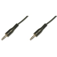 Кабель мультимедійний 3.5mm M to 3.5mm M 1.5m Digitus (AK-510100-015-S)