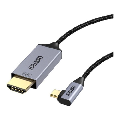 Кабель мультимедійний USB-C to HDMI M 1.8m 4K60Hz 90° corner Choetech (XCH-1803)