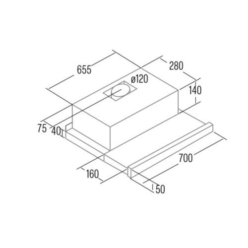 Витяжка кухонна Cata TF-2003 DurAlum (02089305)