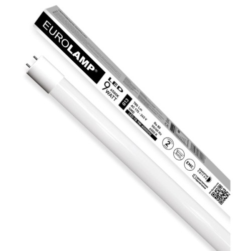 Лампочка Eurolamp T8 скло 9W 6500K (LED-T8-9W/6500(OS))