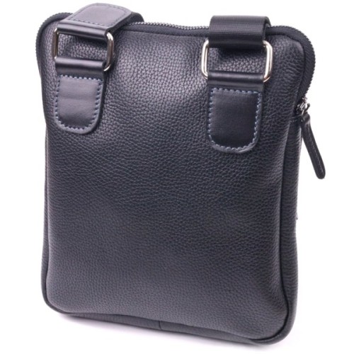 Сумка Shvigel З комбінованої натуральної шкіри Чорна (18720)