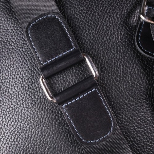 Сумка Shvigel З комбінованої натуральної шкіри Чорна (18720)