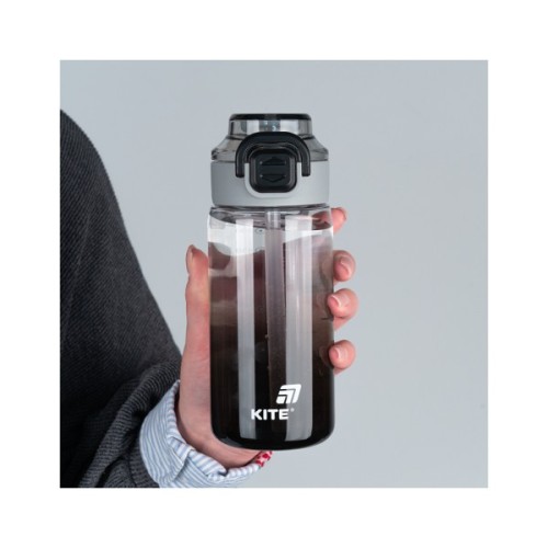 Поїльник-непроливайка Kite 600 мл, чорна (K25-1212-1)