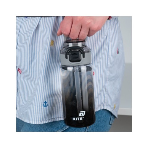 Поїльник-непроливайка Kite 600 мл, чорна (K25-1212-1)