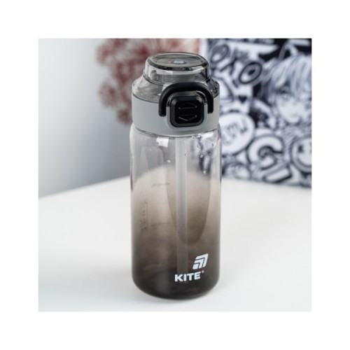 Поїльник-непроливайка Kite 600 мл, чорна (K25-1212-1)