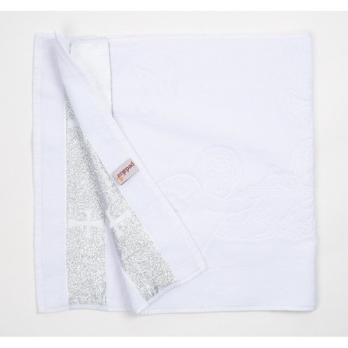 Крижма дитяча Pedaliza зі срібною тасьмою (880-white)