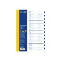 Роздільник сторінок Economix А4 пластик, 12 розділів, кольоровий (E30808)