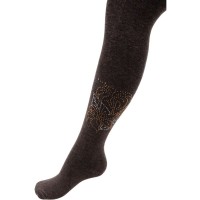 Колготки дитячі UCS Socks з квітами зі страз (M0C0302-1041-11G-brown)
