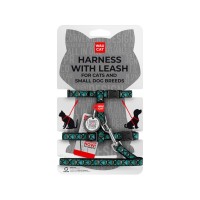 Шлея для котів Waucat Nylon з QR паспортом "Луска" пластиковий фастекс (329-0179)