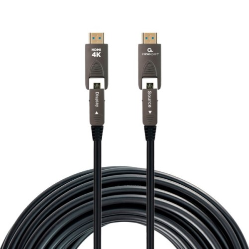 Кабель мультимедійний HDMI M to HDMI M 20.0m V2.0 4K60Hz A/D to A/D AOC Cablexpert (CCAP-HDMIDD-AOC-20M)