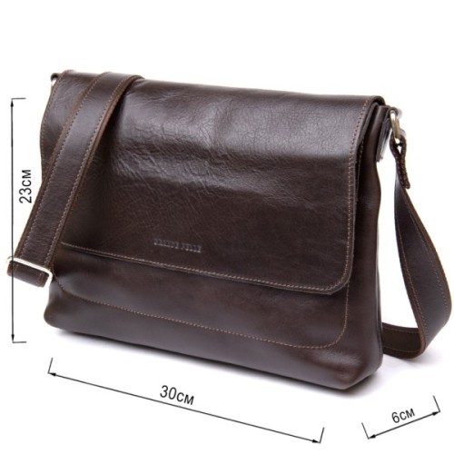 Сумка Grande Pelle Шкіряна чоловіча Коричнева (11430)