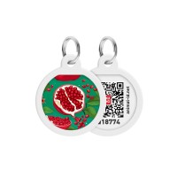 Адресник для тварин WAUDOG Smart ID з QR паспортом "Гранати", коло 25 мм (225-4052)