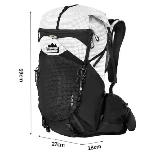 Рюкзак туристичний Naturehike Helium CNK2450XB016, 40 л, чорний, L (6976507666619)