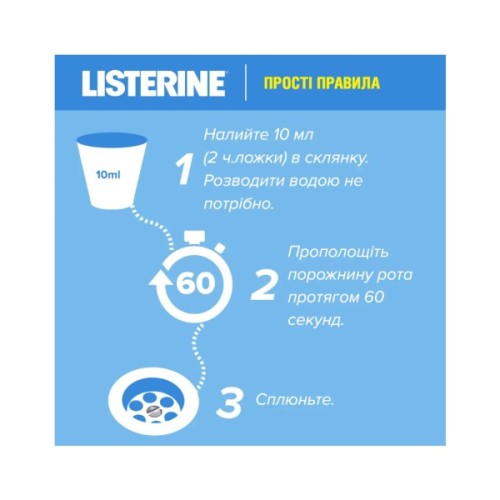 Ополіскувач для порожнини рота Listerine Ультравідбілювання М'який смак 500 мл (3574661491776/3574661491875)