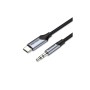Кабель мультимедійний USB-C to 3.5mm M 1.0m gray Vention (BGKHF)