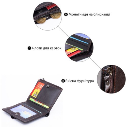 Гаманець Vintage Коричневий (14687)