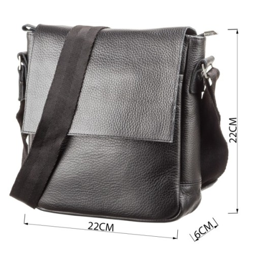 Сумка Shvigel З натуральної шкіри Чорна (11081)