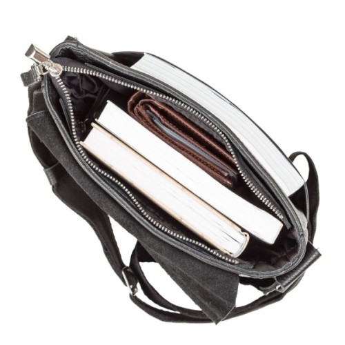 Сумка Shvigel З натуральної шкіри Чорна (11081)