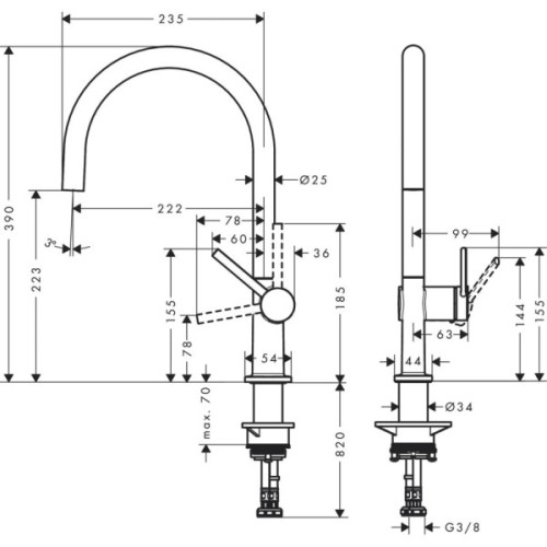 Змішувач Hansgrohe Talis M54 (72804670)