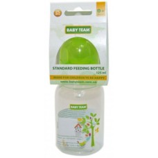 Пляшечка для годування Baby Team з силікон.соскою 125 мл 0+ салат (1400_салатовый)