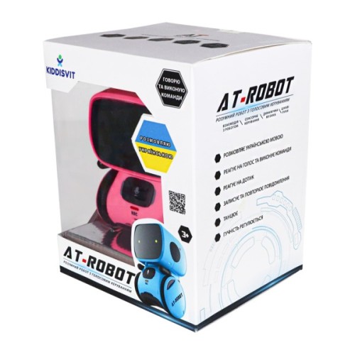 Інтерактивна іграшка AT-Robot робот з голосовим керуванням рожевий, український (AT001-04-UKR)