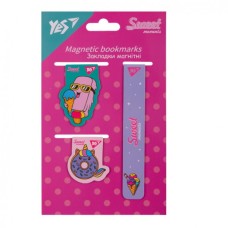 Закладки для книг Yes магнітні Sweet Cream 3 шт (708351)