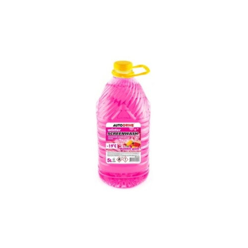 Омивач автомобільний AUTO DRIVE WINTER SCREEN WASH BUBBLE GUM -19 °С, ПЕТ 5 л (AD0138)