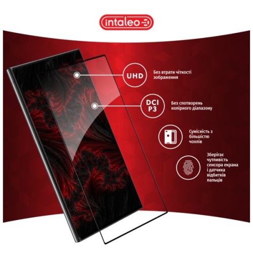 Скло захисне Intaleo Full Glue 3D Glass Samsung S23 Ultra Black (1283126576492)