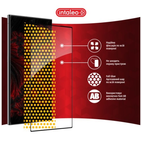 Скло захисне Intaleo Full Glue 3D Glass Samsung S23 Ultra Black (1283126576492)