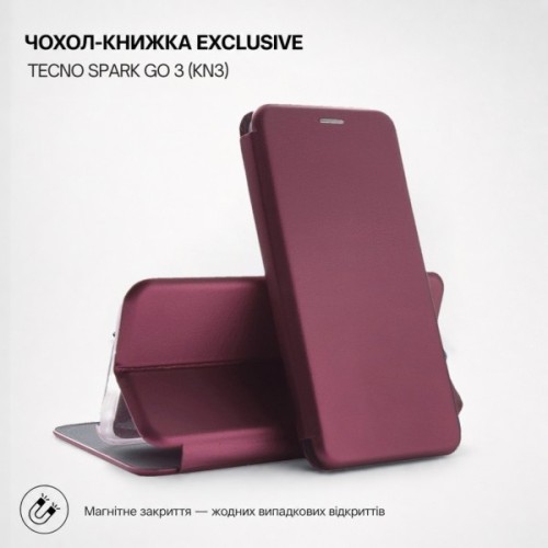 Чохол до мобільного телефона BeCover Exclusive Tecno Spark Go 3 (KN3) Red Wine (716176)