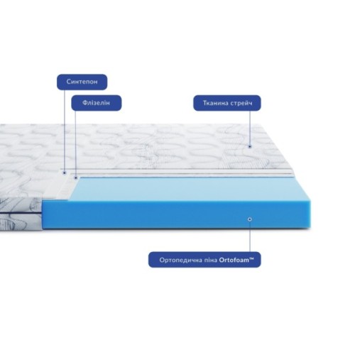 Матрац Highfoam Largo Super Slim New, ортопедичний двосторонній 70 x 150 см (4820001349986)