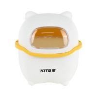 Кошик для паперів Kite Настільний контейнер для сміття, біло-помаранчевий (K24-009-8)