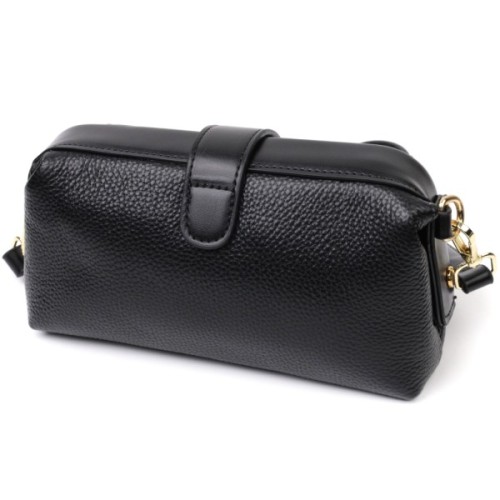 Сумка Vintage Клатч з натуральної шкіри Чорна (22427)