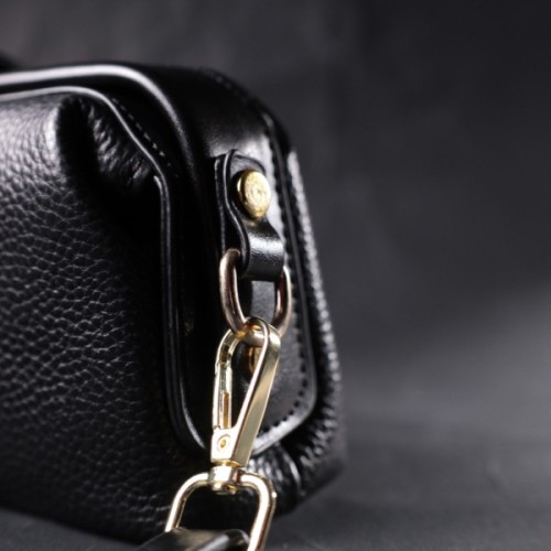 Сумка Vintage Клатч з натуральної шкіри Чорна (22427)