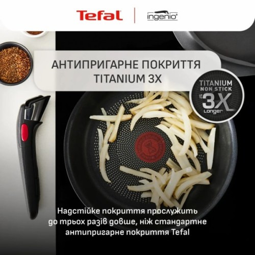 Набір посуду Tefal Ingenio Inspiration, 6 предметів, чорний (L867S604)