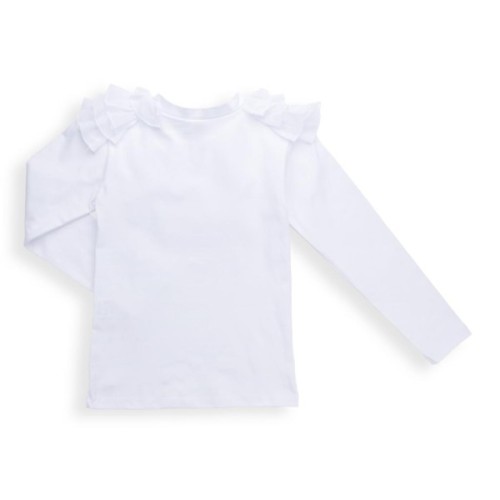 Кофта дитяча Breeze з шифоновими рюшами (9270-140G-white)