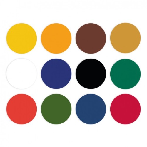 Гуашеві фарби Yes Orange Line 12 кольорів по 20 мл (230432)