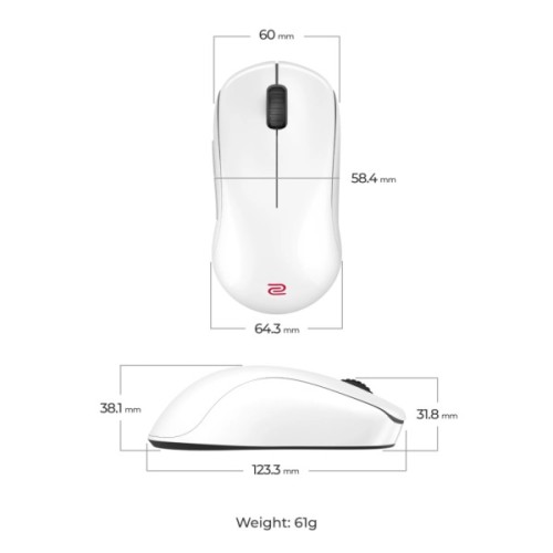 Мишка Zowie U2DW Wireless White (9H.N4PBE.A3E)